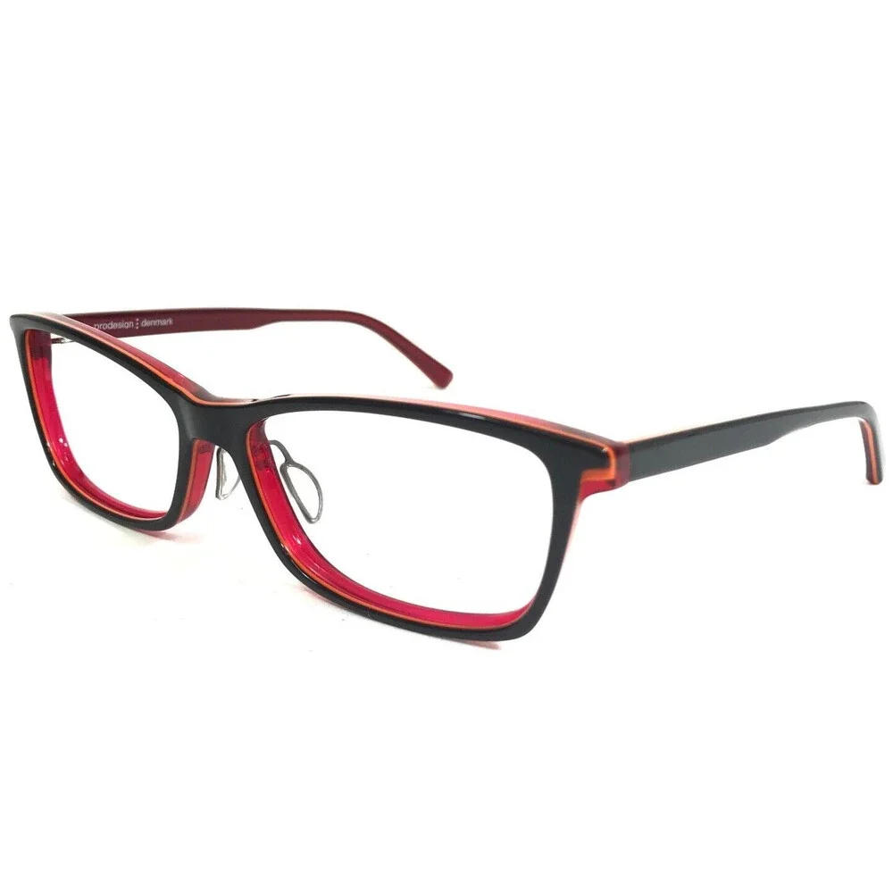 Prodesign Eyeglasses Frames 1759 c.6032 Black Red Cat Eye Full Rim 55-15-140